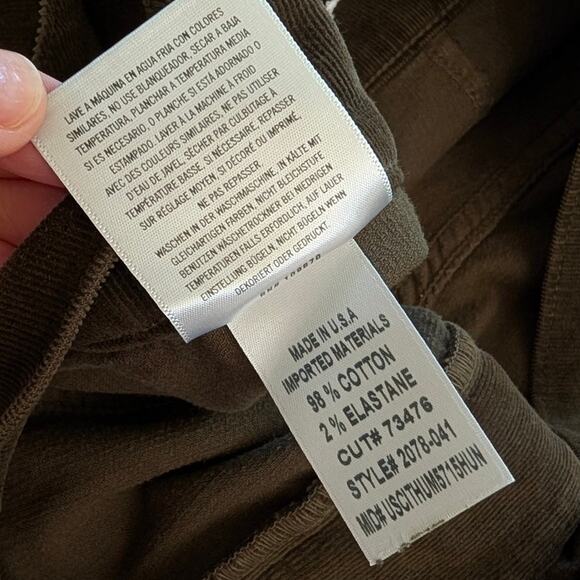 CoH Citizens Of Humanity Marcelle Easy Cargo Green Cord Pants, Size 31 - Picture 8 of 9